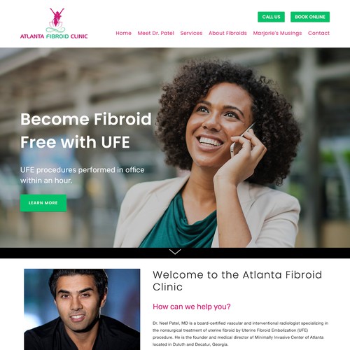 Atlanta Fibroid Clinic Online Booking Design