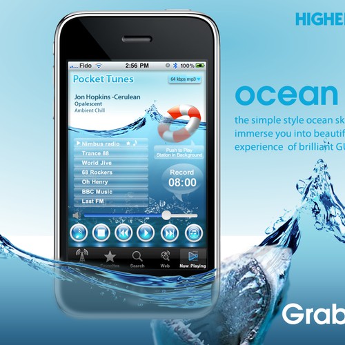 Your design on an iPhone, need skins for our iPhone Media player