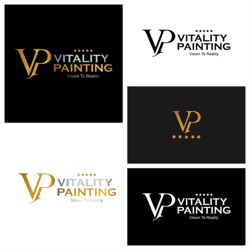 Leveling up logo design for Vitality Painting