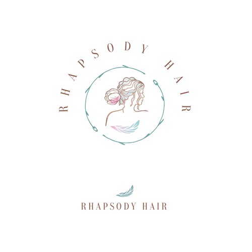 Logo concept for a hair salon "Rhapsody Hair"