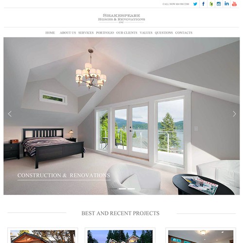 A website design for Vancouver construction and renovation experts