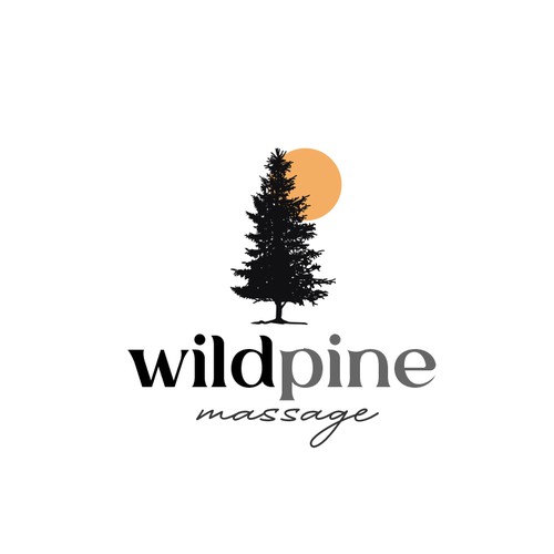 Wild Pine Logo | Spa Logo | Message Logo