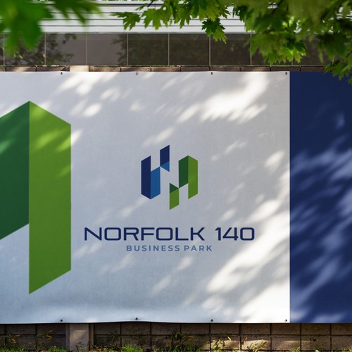 Unused Bold Geometric Logo Design for Business Park.