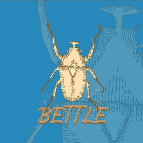 Beetle Engraving Illustration