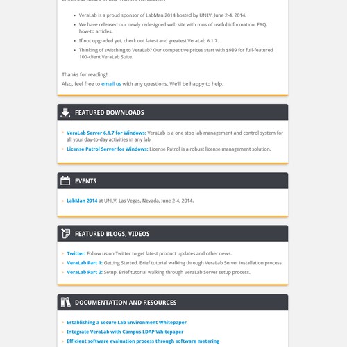 Create Email Newsletter for VeraLab