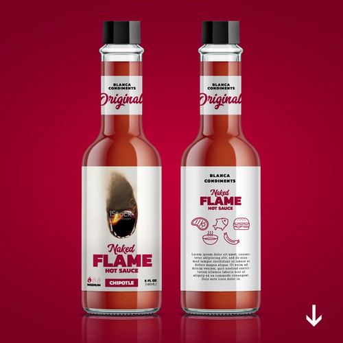 Hot sauce name+label