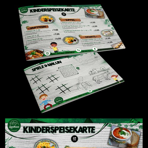 Kids menu