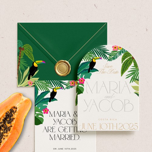 Tropical Wedding Invitations🥥💍👩‍❤️‍💋‍👨👰‍♂️