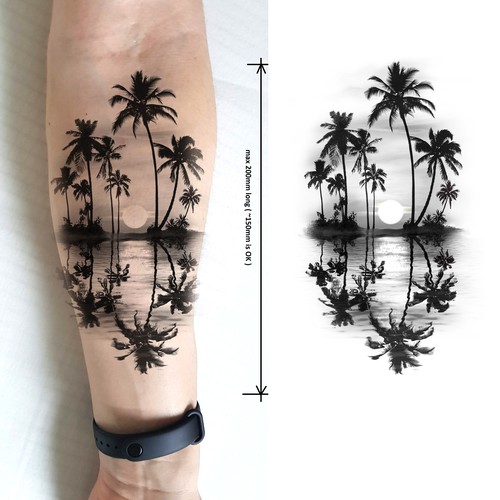 PALMS+SUNSET modern tattoo