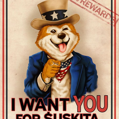 $USKITA crypto campaign poster