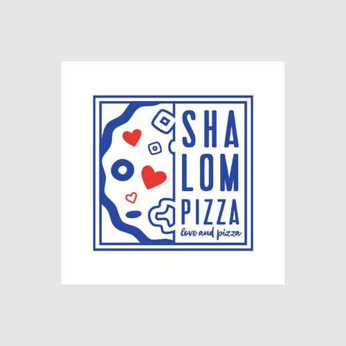 SHALOM PIZZA logo design 