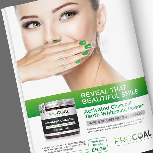 Magazine Ad for Teeth Whitening Powder