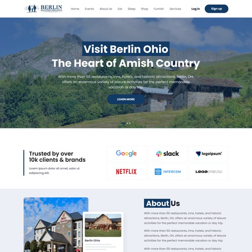 Redesign landing page Berlin Ohio