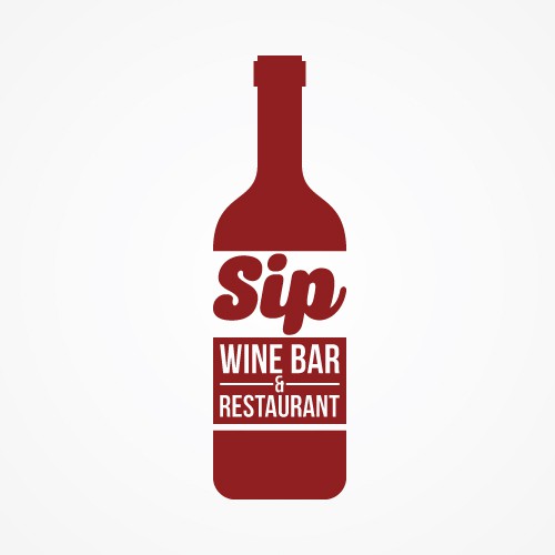 Create a stunning, classy logo for a wine restaurant with amazing food