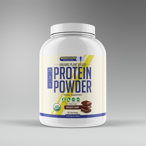 Protein supplement label design