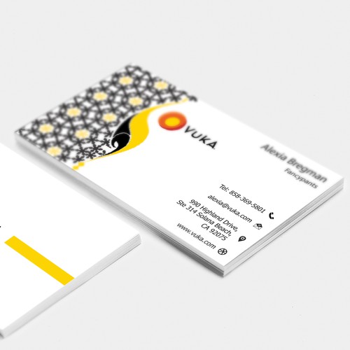 Unique, creative business card for energy drink brand