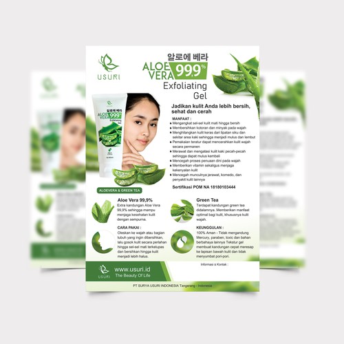 Aloe Vera Skincare Flyer Design for Beauty Brand