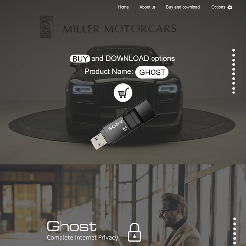 website concept for ghost