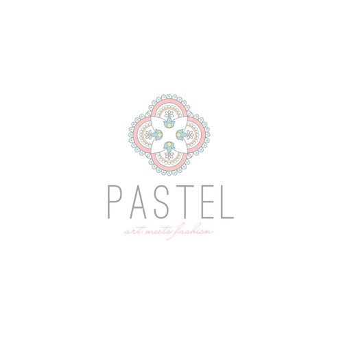 Luxurious fashion logo, with a touch of moroccan or indian style