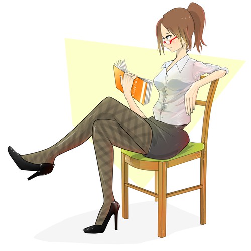 Anime Character Design - The Librarian - Pose 3