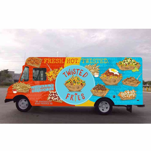 Twisted Fries vehicle wrap design entry