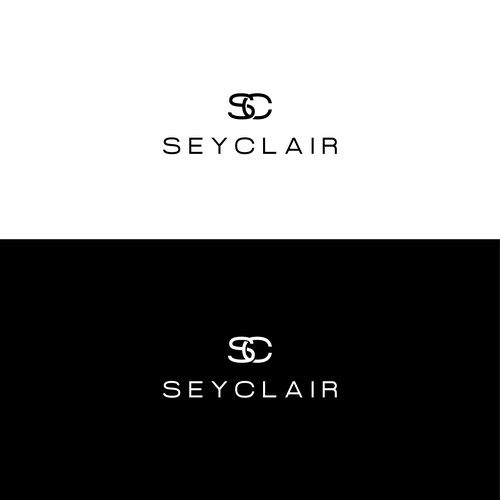 Minimalist monogram logo for fashion brand.