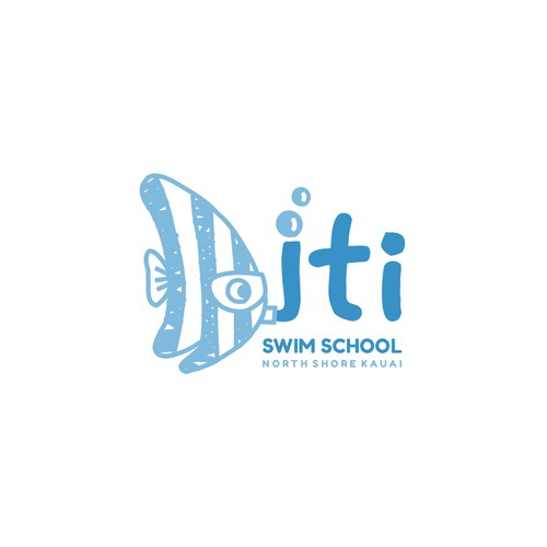 Youthful And Playfull Logo For Iti Swim School