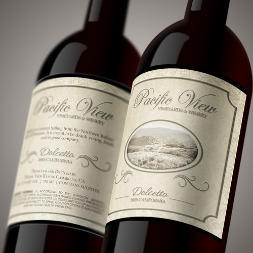 Dolcetto (Pacific View) - Wine Label