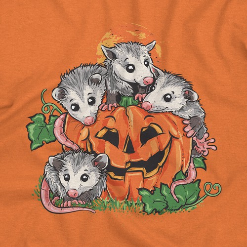 Hallowen opposum shirt design