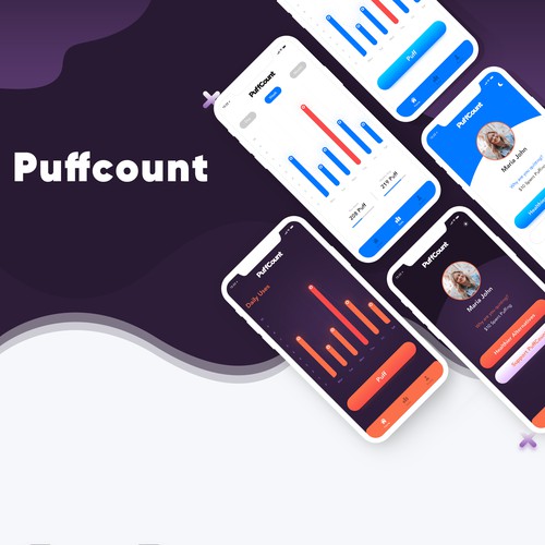 Puffcount App UI design 