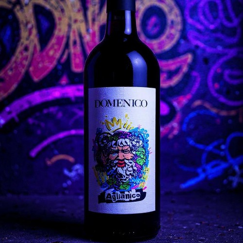Wine Label Design – Bold Illustration, Aglianico Packaging, Artistic Branding