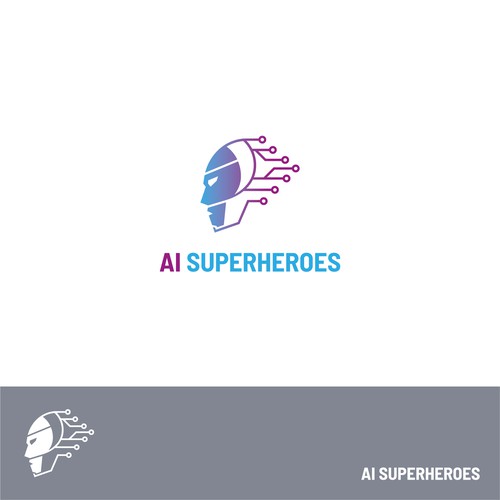 Simple logo design for AI Superheroes