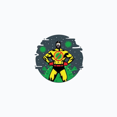 Abstract design for a Corona-virus T-shirt