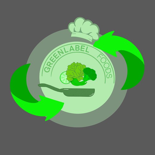 Logo for green vegan food