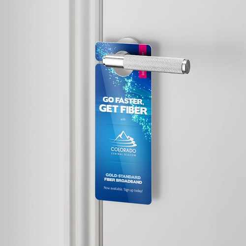 Door hanger concept for a fiber broadband provider