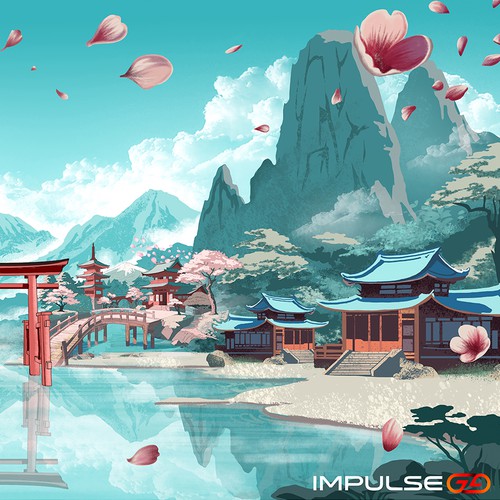 Light Blue Anime-Inspired Mousepad Design