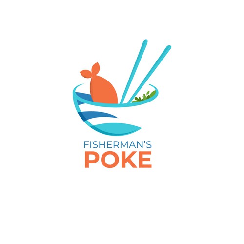 Minimal and Bright Logo for Poke