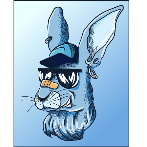 Gangsta rabbit conceptual mascot for fashion/clothing brand