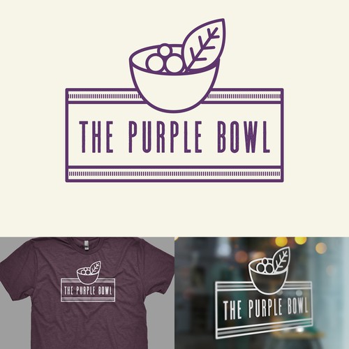 Clean logo for The Purple Bowl