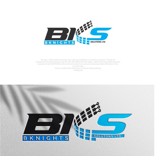 BKS Fiber optics logo design