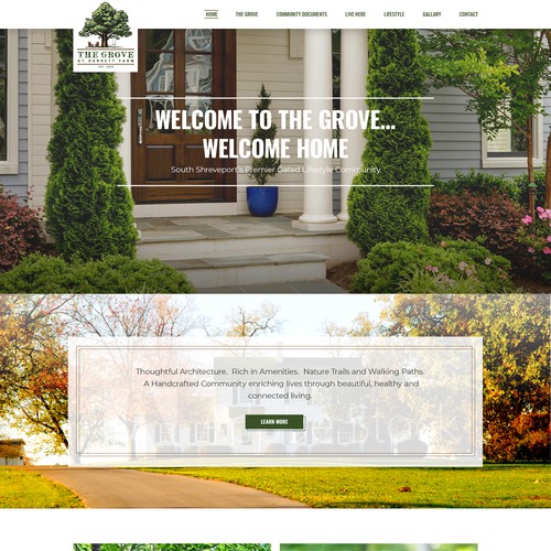 Wordpress theme design for "The Grove at Garrett Farm"