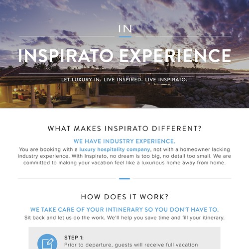 Infographic for luxury hospitality brand