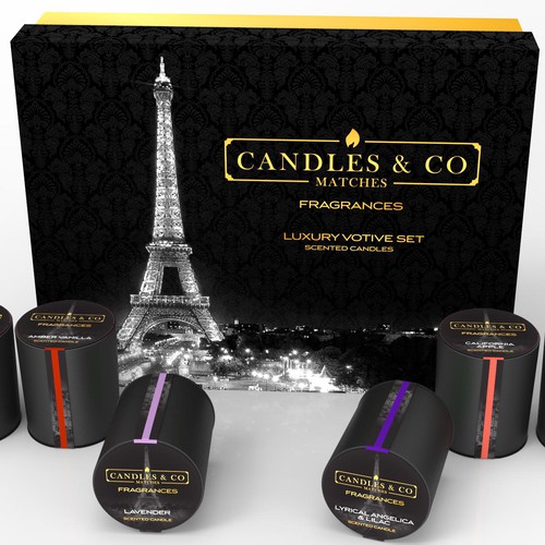 Luxury packaging for a candle set