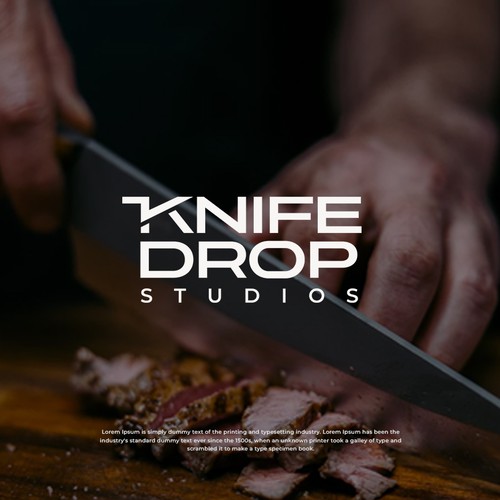 Word-mark Logo concept for Knife Drop Studios