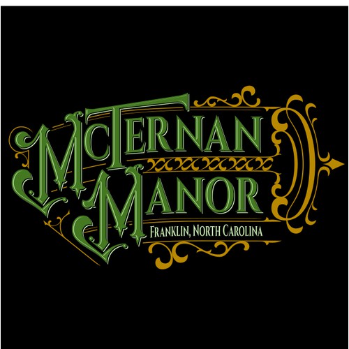 Luxury Vintage Victorian Logo for McTernan Manor