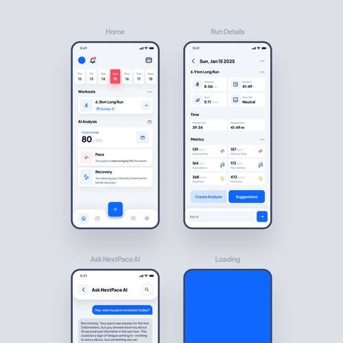 Running metrics analysis with AI App