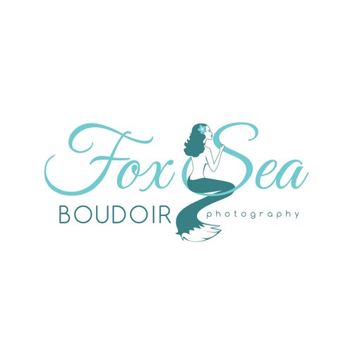 Create a unique vintage bohemian logo for foxsea bourdoir photography