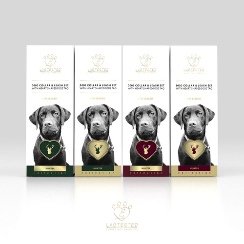 Innovative packaging design for luxury dog collar and leash set