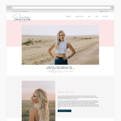 Squarespace Website for Lifestyle Coach