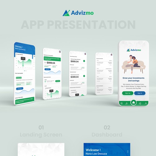 Advizmo Mobile App - Smart Personal Finance App
